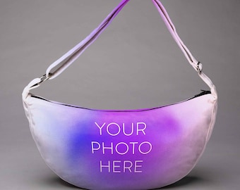 Custom Hobo Bag with your own design | Crossbody | Different sizes | Personalized Shoulder Bag | Gift for Her and Him