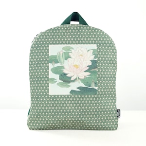 Sac à dos en toile esthétique | Nénuphar de Ohara Koson | Art japonais traditionnel | Accessoires et cadeaux bohèmes classiques