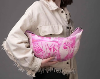 Crossbody Hobo Bag | Flustas Jower | Breakcore Digital Artist | Style Purse | Trapped | Fashion Accessories and Gifts | Shoulder Bag