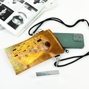 Sac de téléphone Boho | Le baiser de Gustav Klimt | Pratique