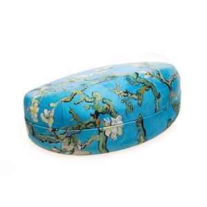 Estuche para gafas de sol con diseño floral / Flor de almendro / Vincent van Gogh / Paño de microfibra de regalo en el interior / Accesorios artísticos únicos y decoración del hogar