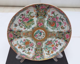 Chinese plate 19th century famille Rose