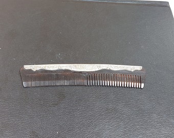 Silver Backed Comb with Full Assay Marks