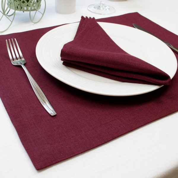 Burgundy Placemats Etsy