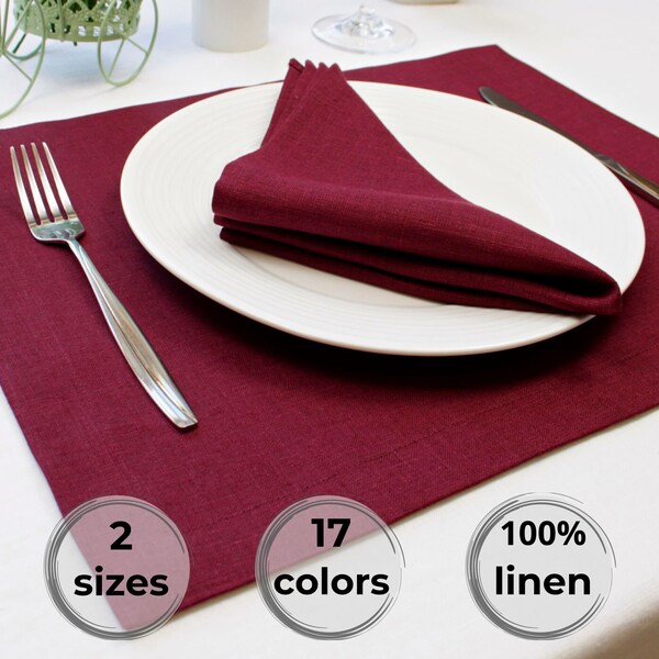 Burgundy Placemats Etsy