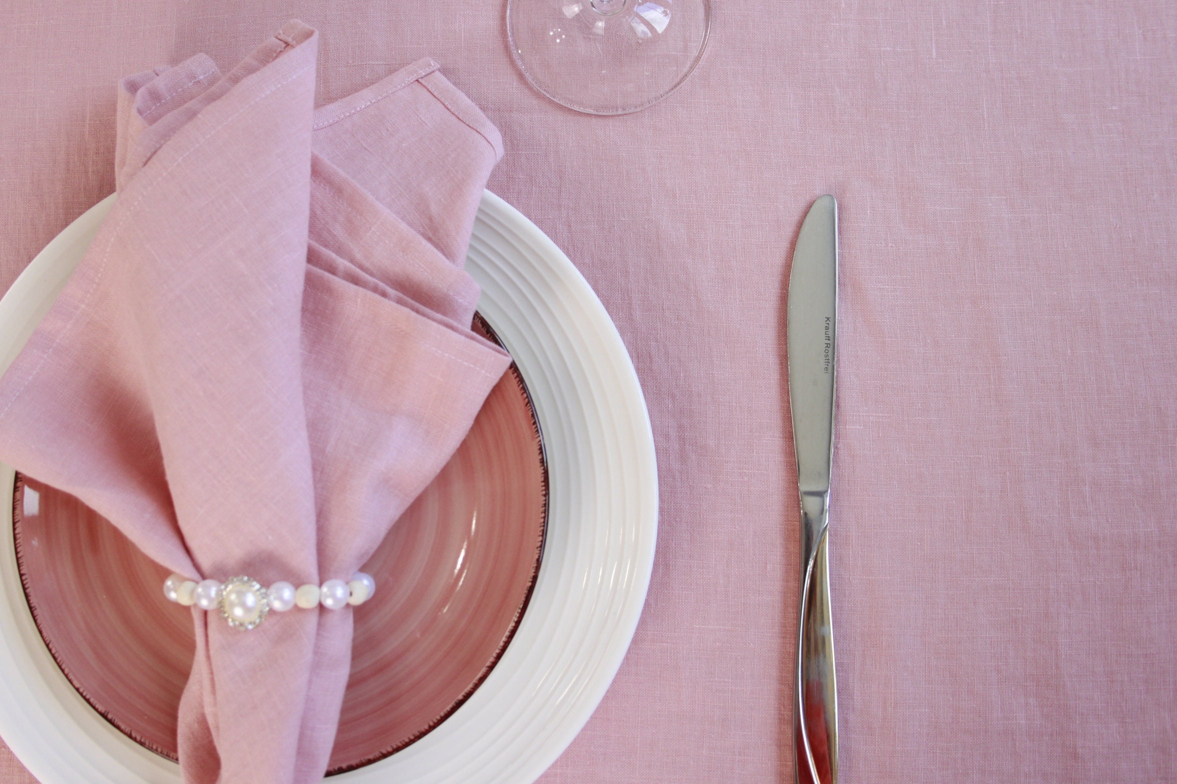 Blush pink linen napkins Cloth napkins set of 12 Custom Etsy