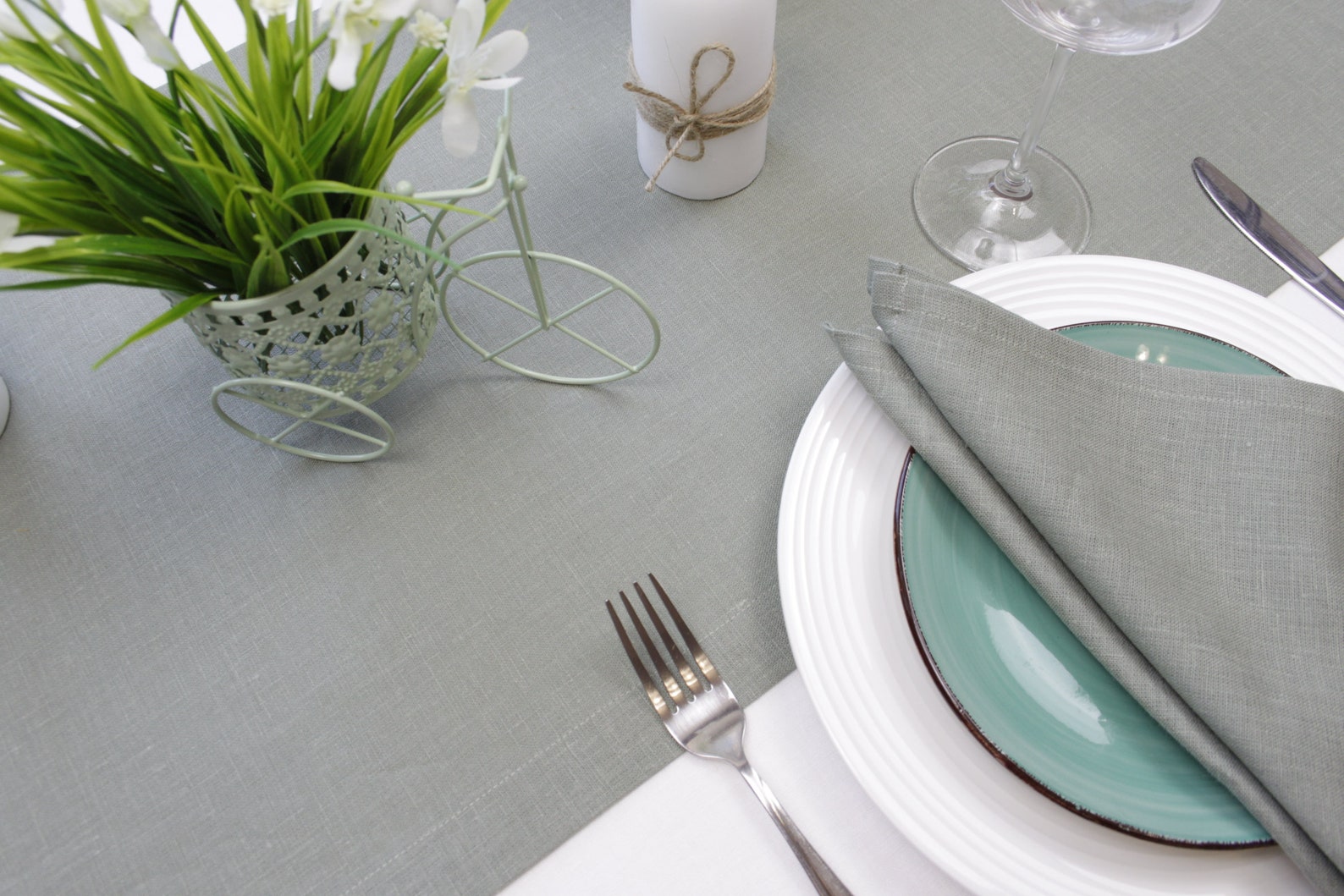 Sage cloth napkins set Green wedding napkins bulk Custom Etsy