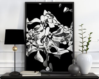Abstract Art Poster Black And White Wall Art Black And White Print Black And White Abstract Art Black And White Art Black And White Poster