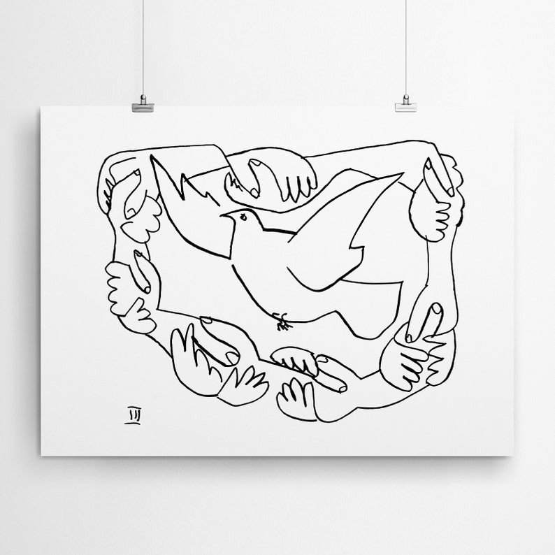 picasso black and white drawings