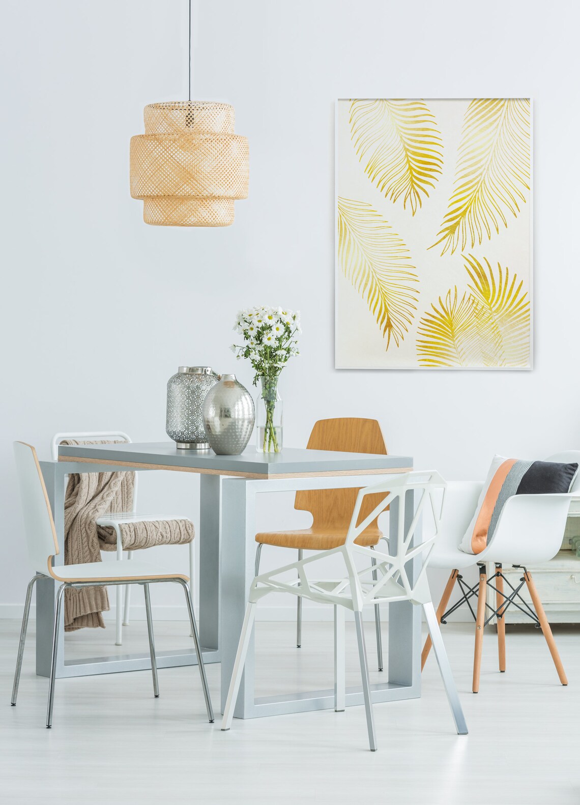 Gold Palm Leaf Print Gold Palm Leaf Art Gold Wall Art Gold Etsy