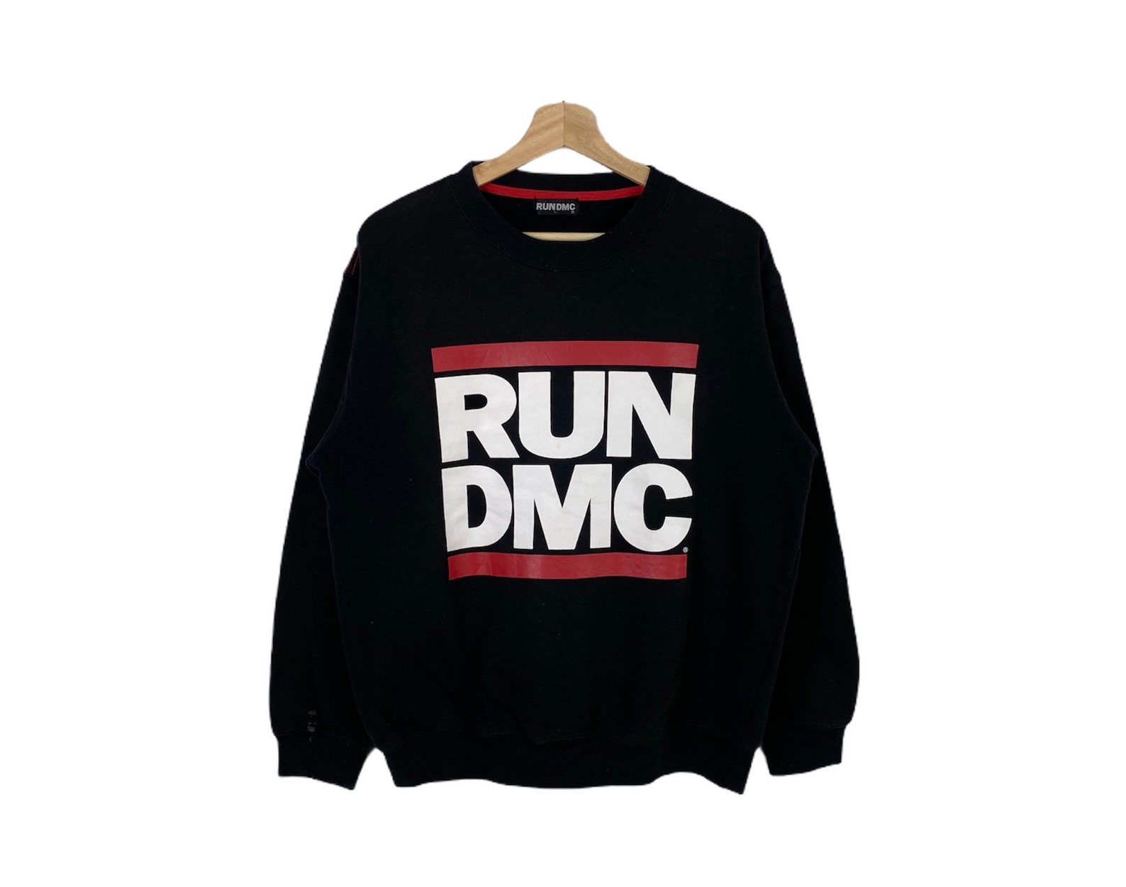 Run Dmc Sweatshirt Crewneck Big Logo Spell Out Hip Hop | Etsy