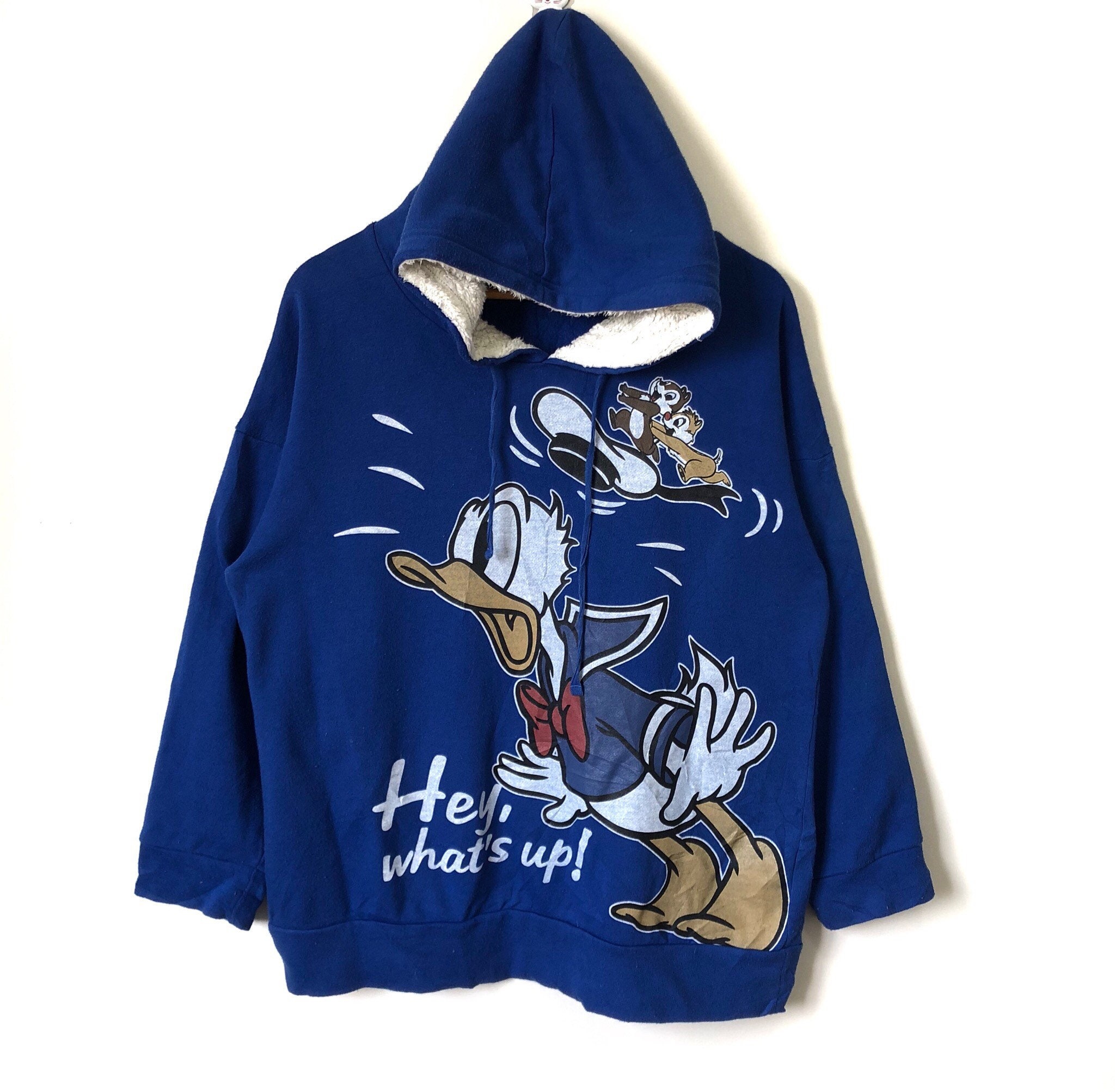 Disney Donald Duck Hoodie Sweatshirt Mutlicolor Vintage | Etsy