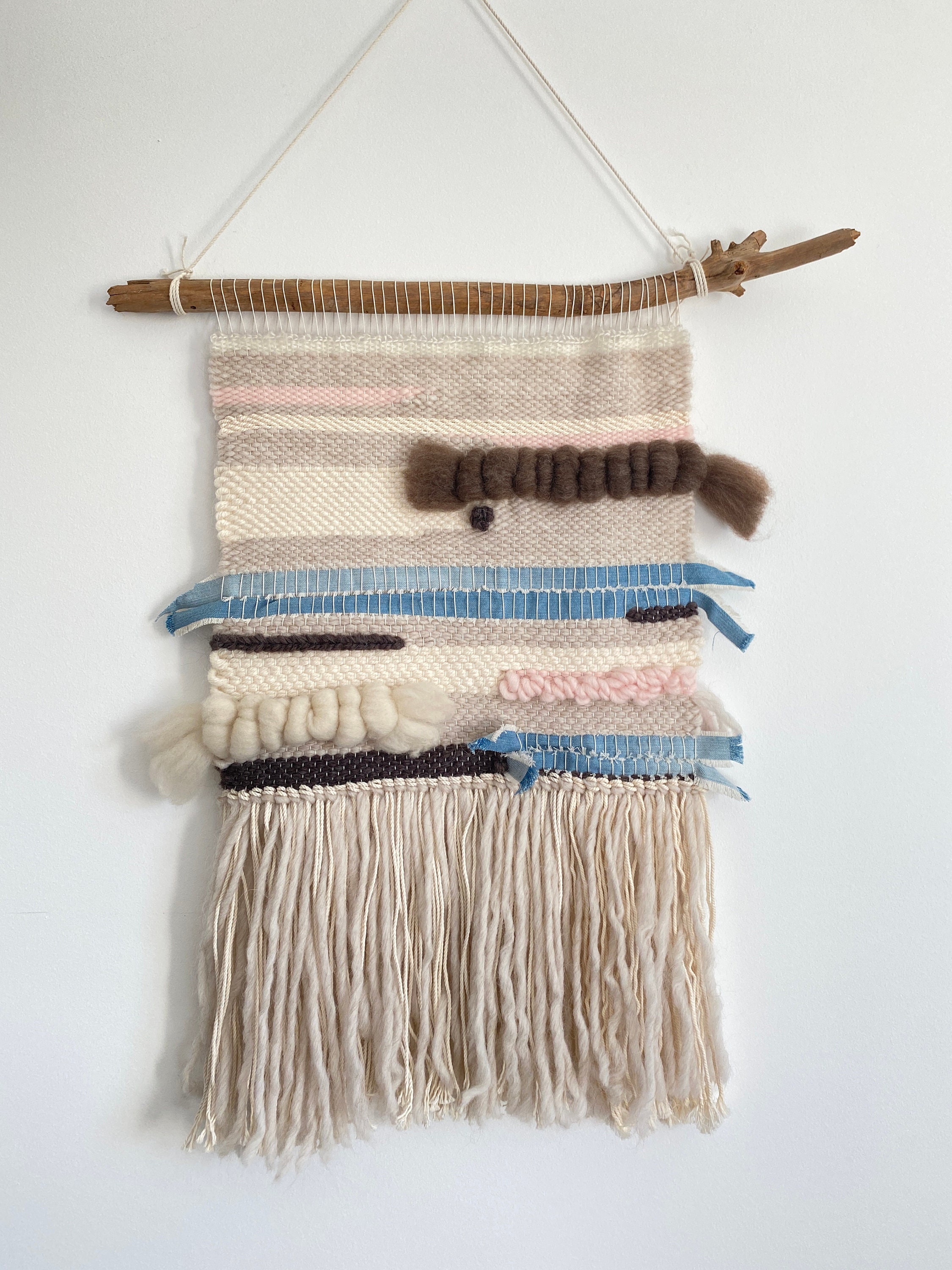 Tissage Mural - Tenture Murale Tissage Moderne Woven Wall Hanging Weave Weaving Wallart Fiberart -Ta