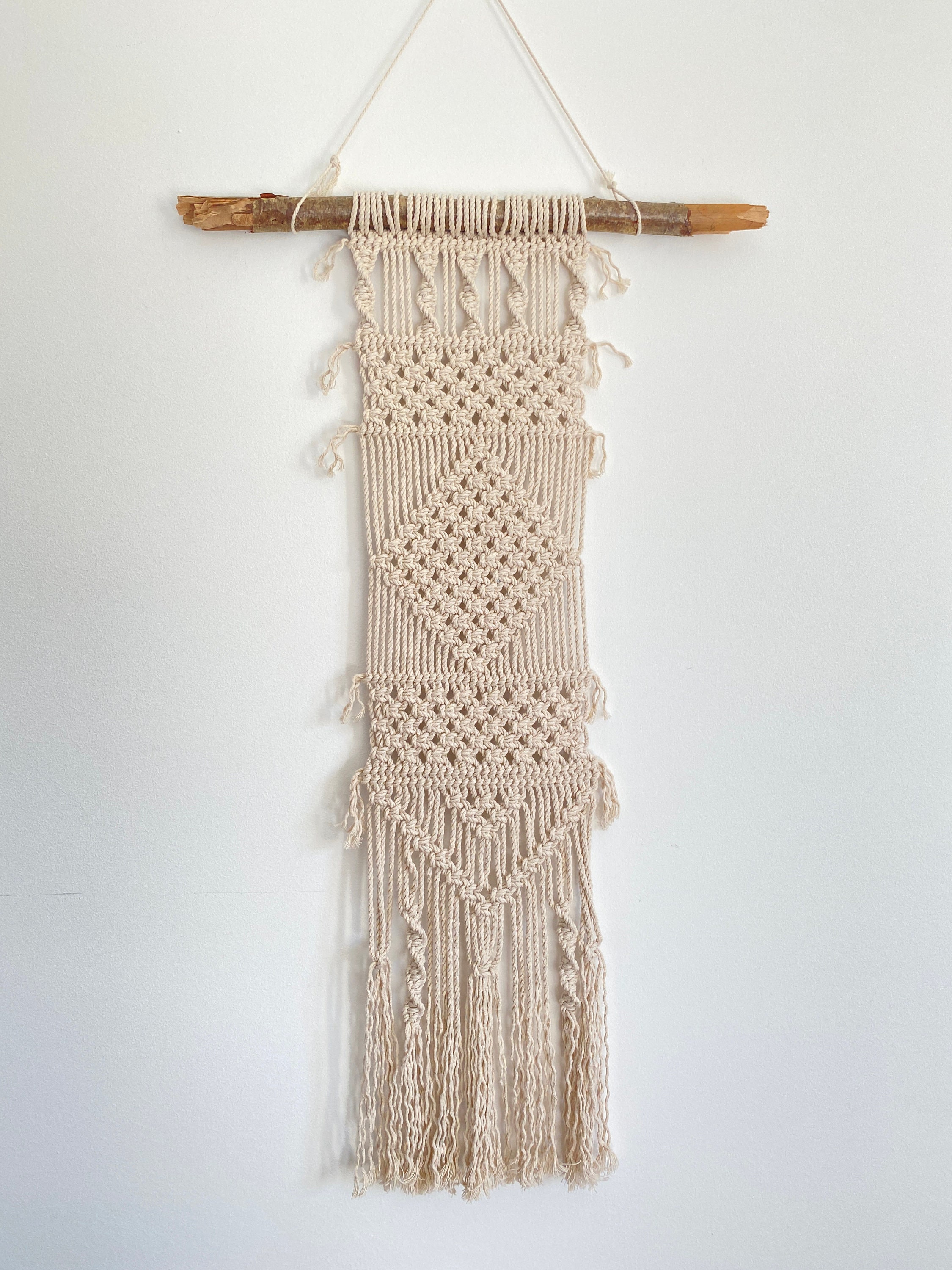 Macramé - Tenture Murale en Macramé Modernmacrame Macrame Wallhanging Wallart Fibertart Tenture Bohè