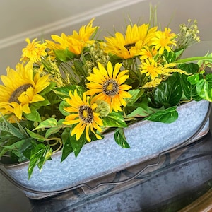 Sunflower Arrangement, Sunflower Decoration, Table Arrangement, Sunflower Floral Arrangement, Fall Arrangement, Summer Table Arrangement