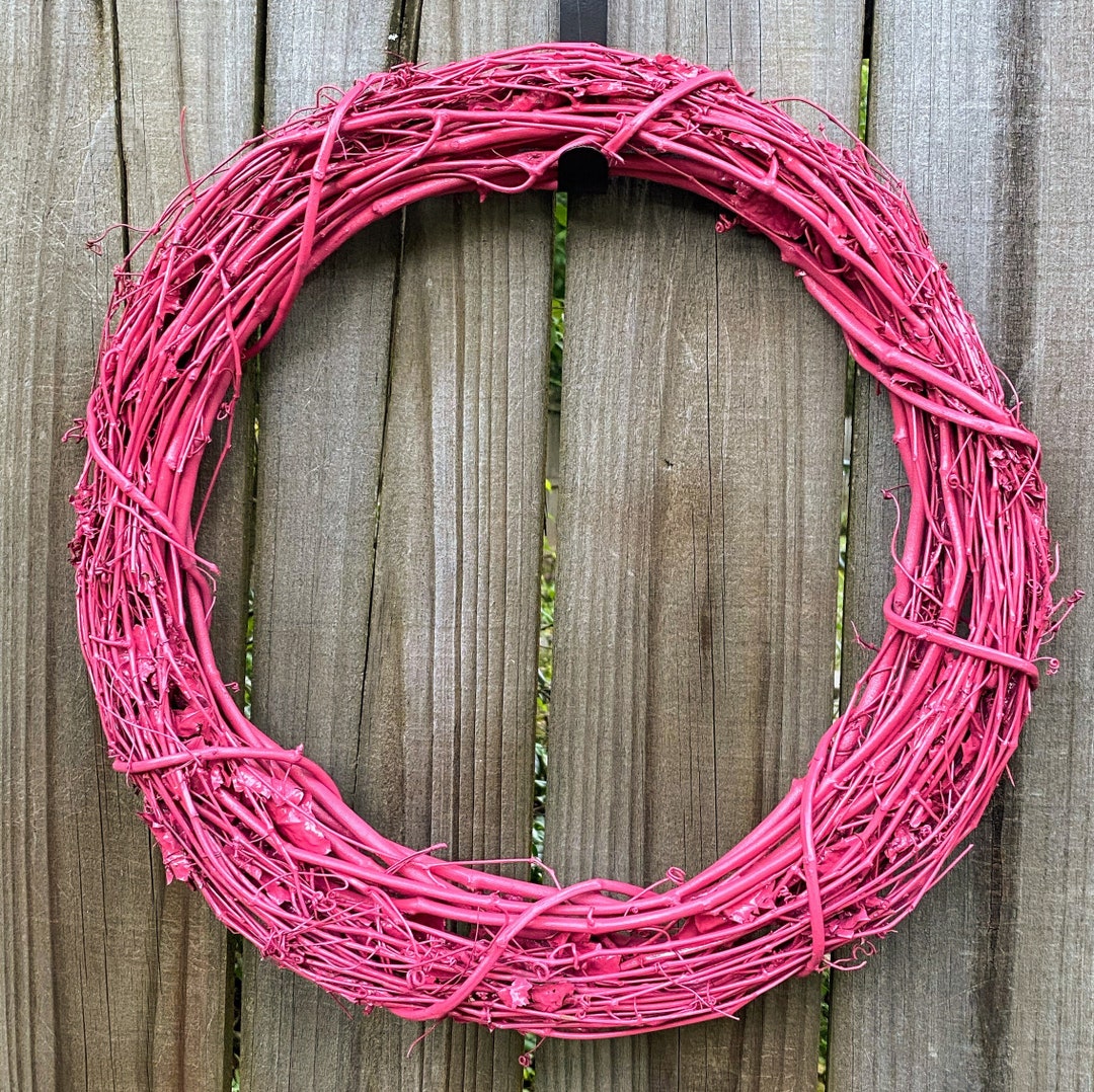 Pink Wreath, Grapevine Wreath, Floral Wreath Frame, DIY Wreath Supplies