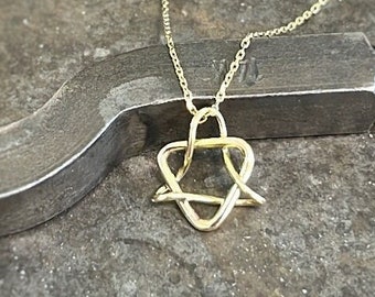 Unisex Jewish 14K Gold Star