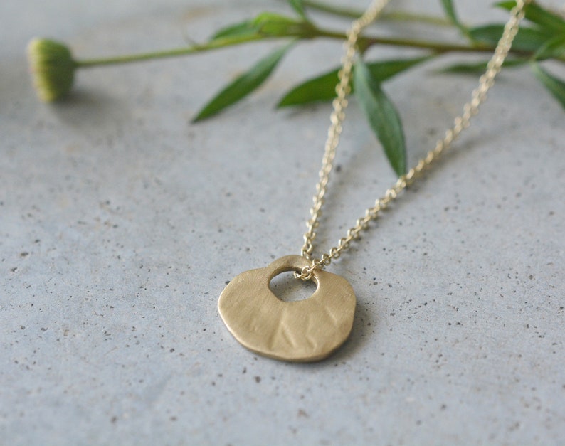 14K Yellow Gold Chain Necklace, 14k Solid Gold Pendant Chain, thin gold necklace, unique necklaces for women, minimalist necklace, netamit image 3