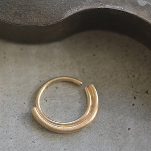14K Gold Helix Hoop, 14K Septum Ring, Gold Piercing Hoop,