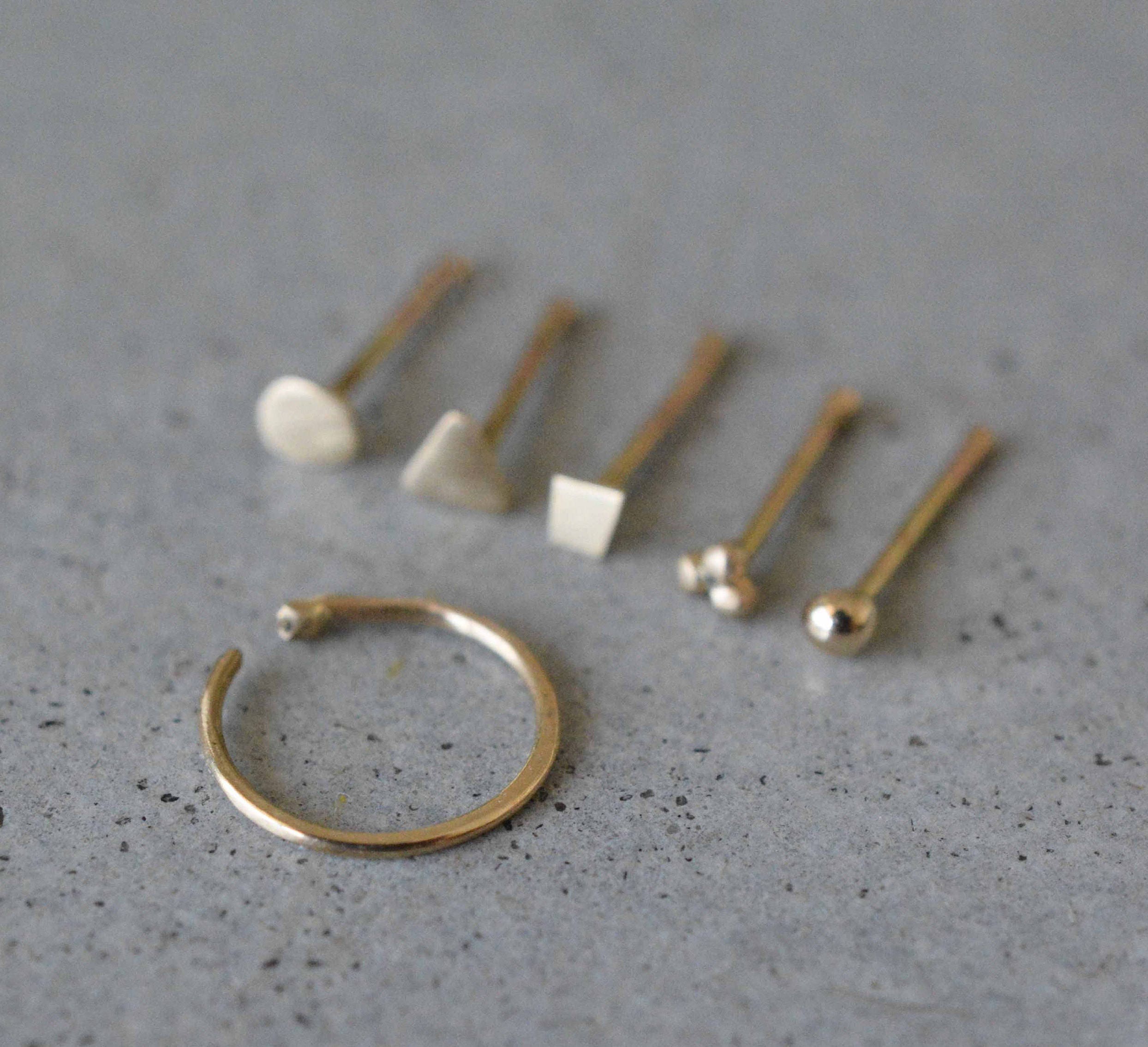 solid gold nose jewelry