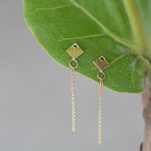 Black diamond stud earrings, Dainty gold earrings, delicate studs 14k gold, 14k solid stud, black diamond 14k, black diamond 14k studs