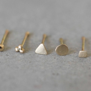 14k Solid Yellow Gold Nose Stud