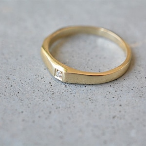 Anillo de diamantes de oro de 14 k, anillo de compromiso de oro de 14 k, anillo de compromiso de diamantes pequeños, anillo de diamantes delicado, anillo de diamantes fino, anillo de diamantes apilable