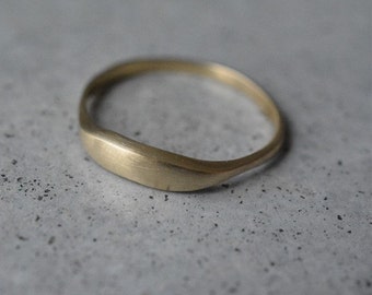 14k gold solid ring, gold wedding band, simple gold ring, unique wedding bands for women, stackable ring, delicate wedding ring, 14k gold