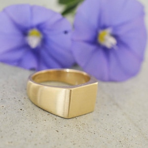 Gold signet ring womea, square gold ring, 14k gold solid ring, 14k gold pinky ring, pinky signet ring,  seal ring, solid gold ring, 14k ring