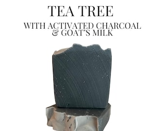Tea Tree Charcoal Soap: Handmade Goat Milk Soap for Acne-Prone Skin