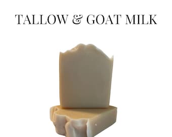 Unscented Tallow & Goat Milk Soap: Natural Moisturizing Bar for Sensitive Skin