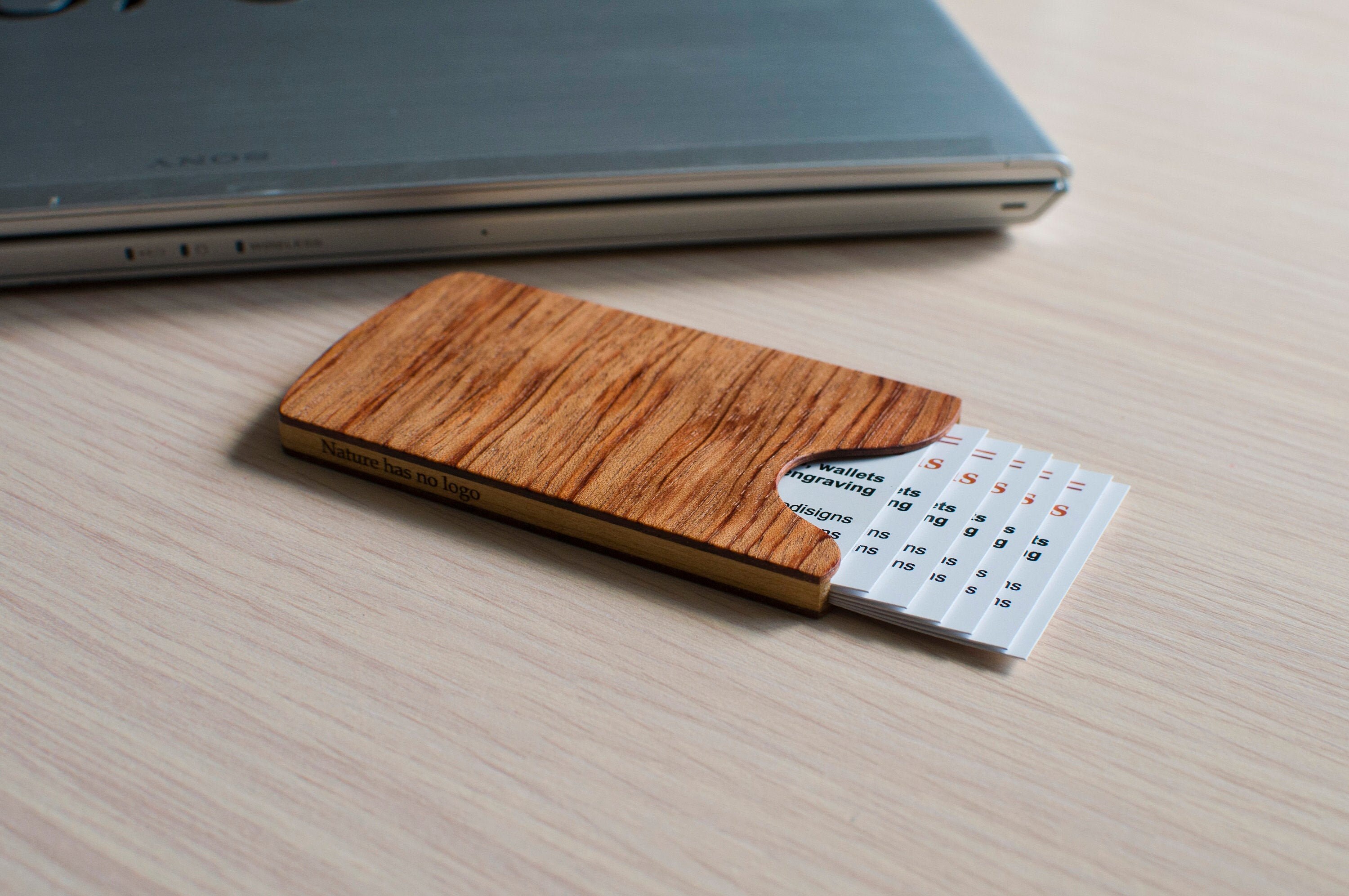 Slim Business Card Holder Engraved Card Case Personalized Etsy