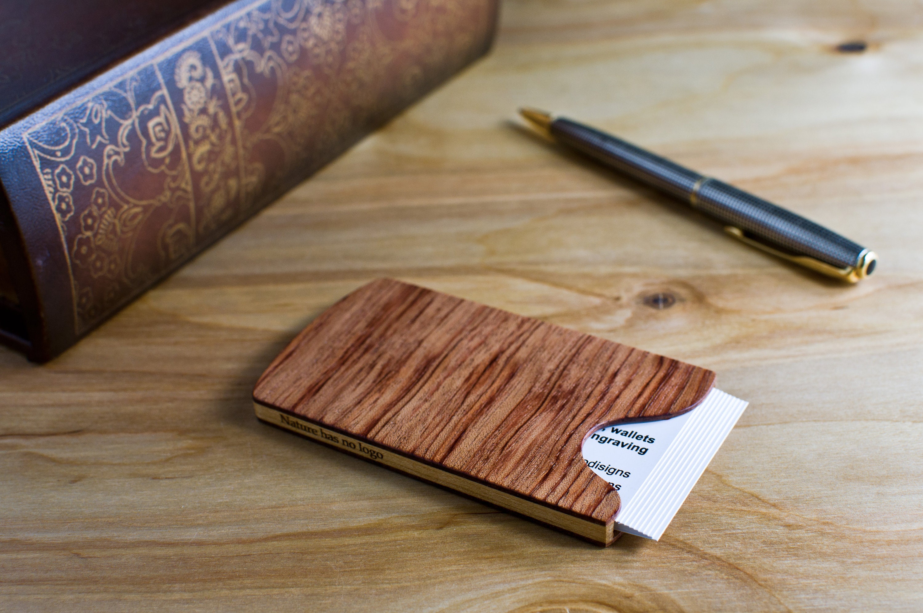 Slim Business Card Holder Engraved Card Case Personalized Etsy