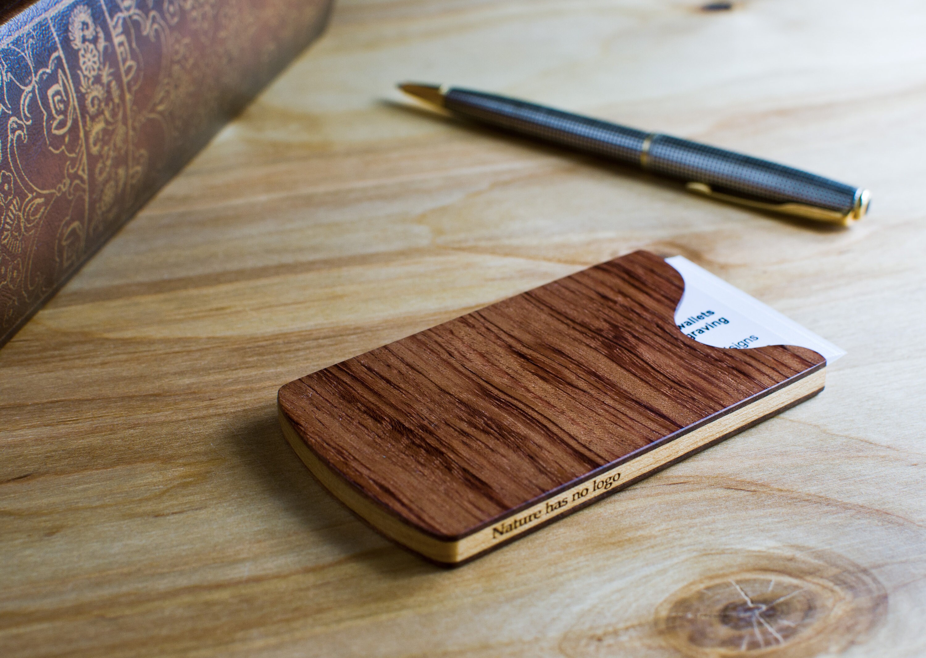 Slim Business Card Holder Engraved Card Case Personalized Etsy