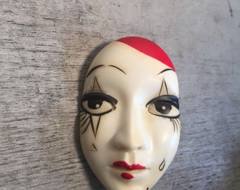 Vintage Harlequin Brooch
