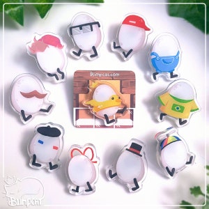 QSMP Eggs Acrylic Pins