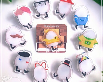 QSMP Eggs Acrylic Pins