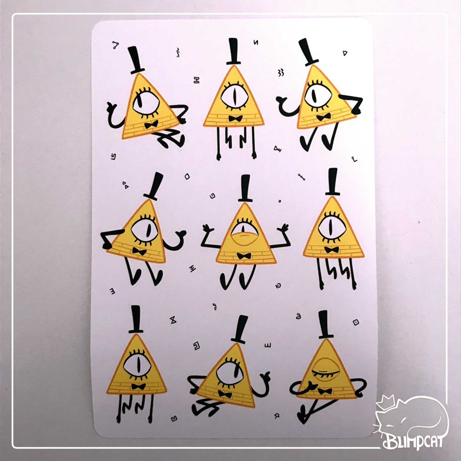 Bill Cipher Sticker Sheet - Etsy