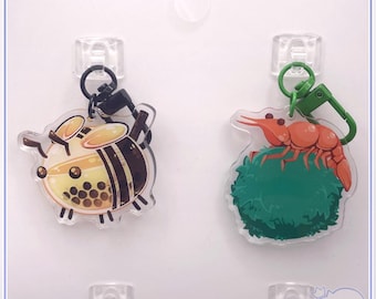 Boba Bee & Moss Shrimp Charms