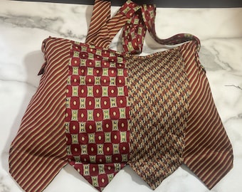 Handmade Repurposed Tie Shoulder Bag, Eco Friendly Purse