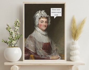 Funny Bathroom Wall Art, 19th Century Style Art, Vintage Style Painting, Toilet Humor, Digital Art, Offended Lady Bathroom Humor, Funny Gift