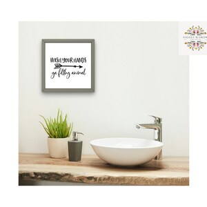 Funny Bathroom Wall Art for Toilet Humor Prints, Funny Bathroom Sign Bundle Black & White Printable image 4