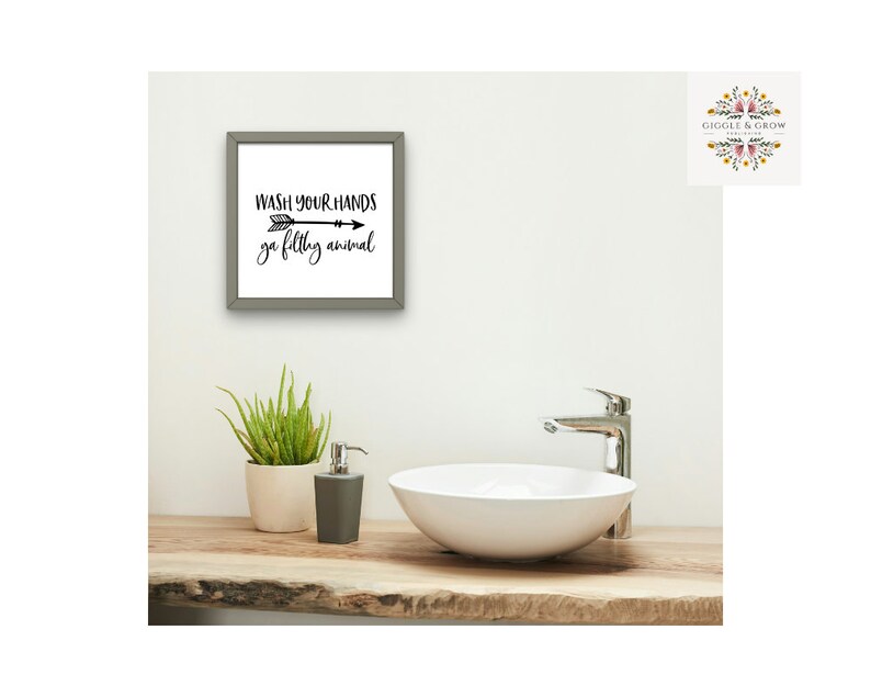 Funny Bathroom Wall Art for Toilet Humor Prints, Funny Bathroom Sign Bundle Black & White Printable image 4