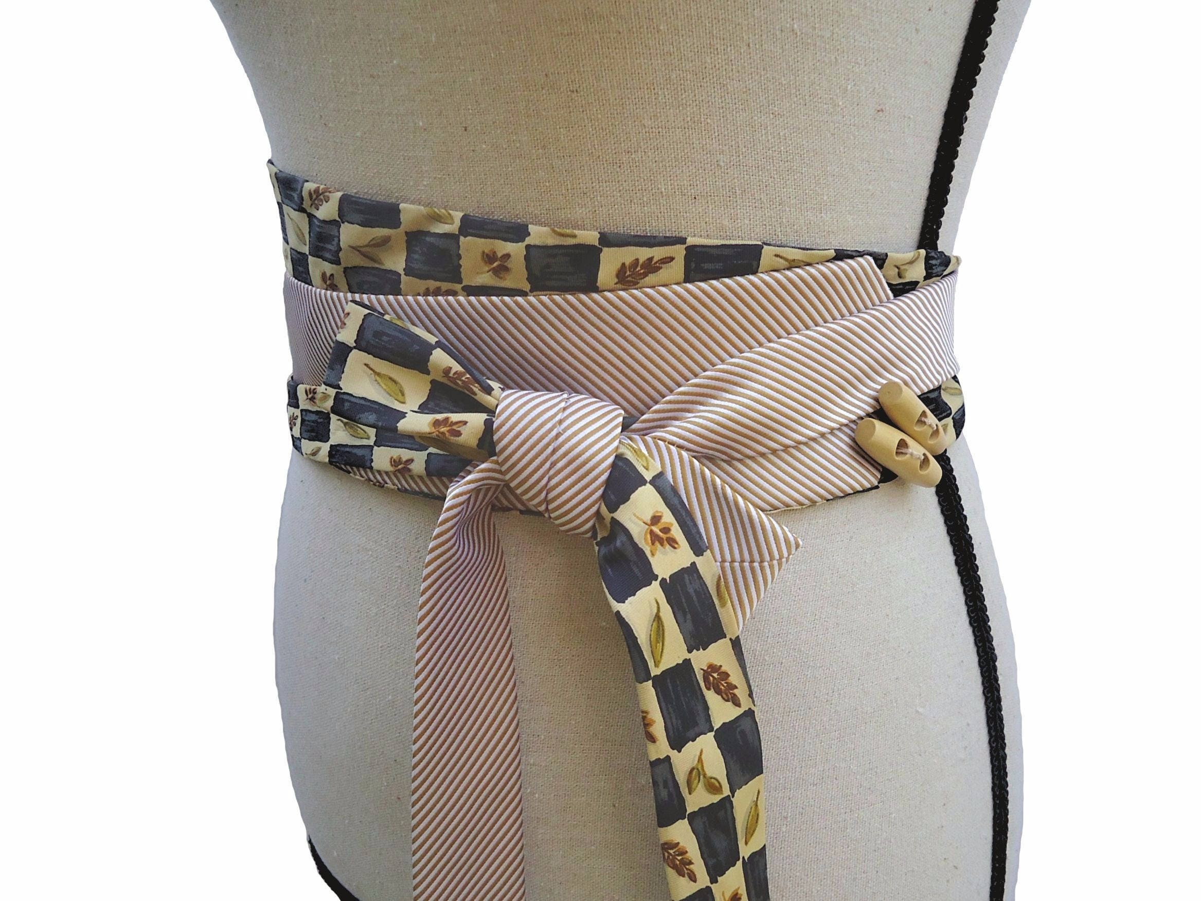 Obi Belt Upcycled Ties / Kimono - Etsy