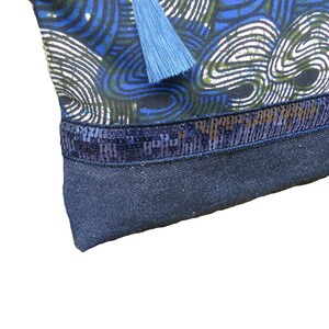 Clutch bag shoulder strap in jeans Bild 5