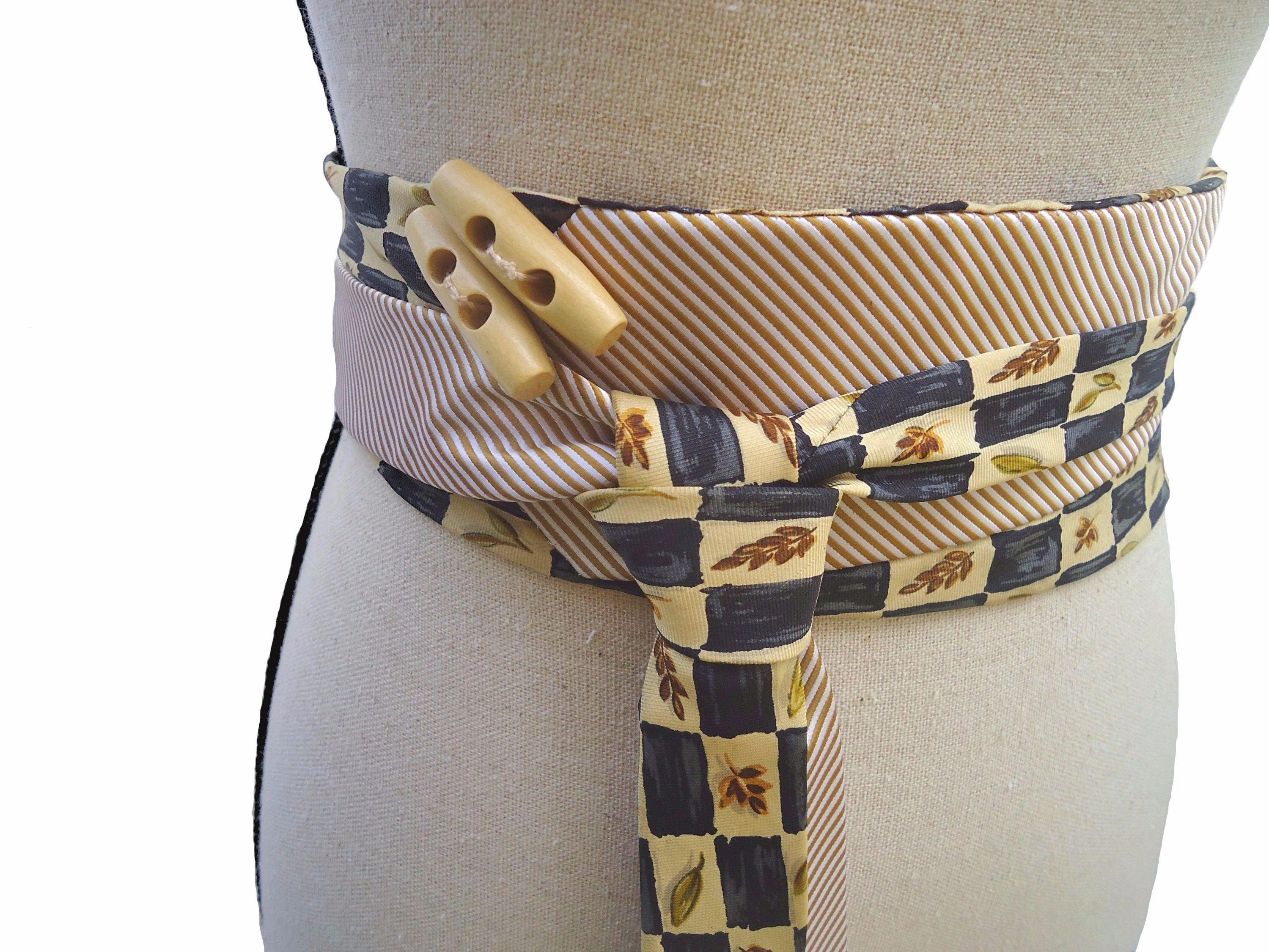 Obi Belt Upcycled Ties / Kimono - Etsy