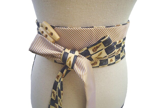 Obi Belt Upcycled Ties / Kimono | Etsy