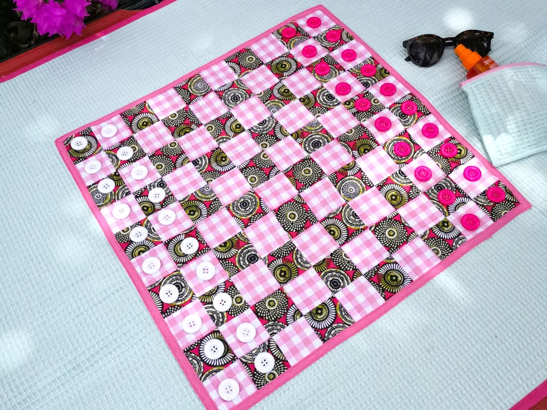 Beach Towel Checkers Game Etsy