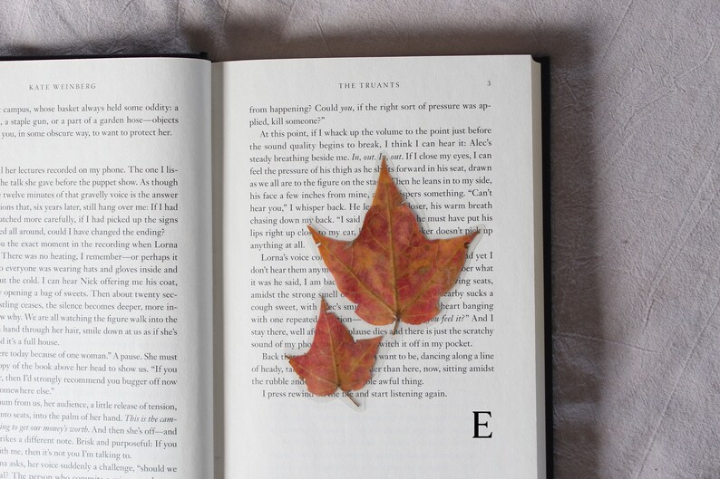 Autumn Pressed Leaf Bookmarks Laminated Bookmarks Pressed Etsy