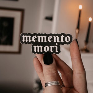 Memento Mori Vinyl Sticker | Gothic Stoic Sticker | Bookish Gifts